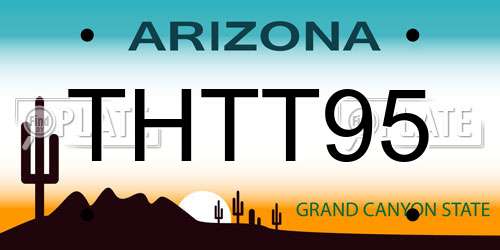 THTT95 Arizona License Plate