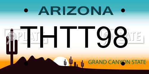 THTT98 Arizona License Plate
