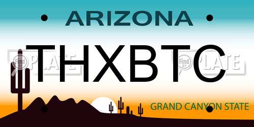THXBTC Arizona License Plate