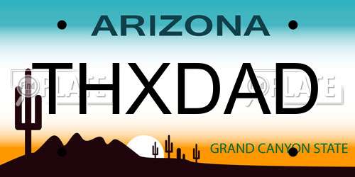 THXDAD Arizona License Plate