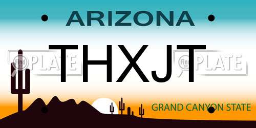 THXJT Arizona License Plate