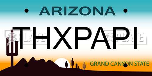 THXPAPI Arizona License Plate