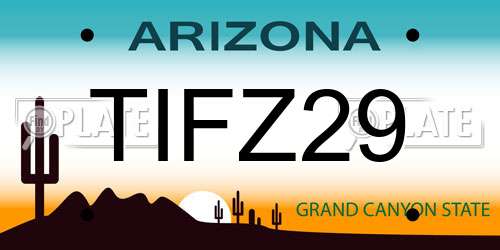 TIFZ29 Arizona License Plate