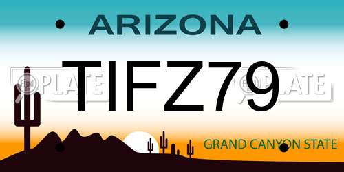 TIFZ79 Arizona License Plate
