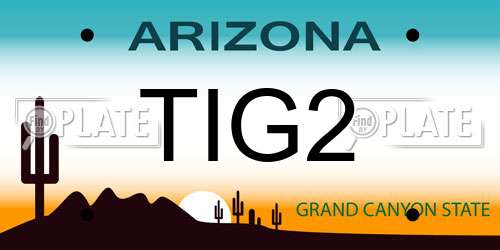 TIG2 Arizona License Plate