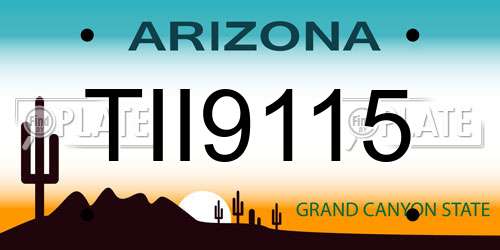 TII9115 Arizona License Plate