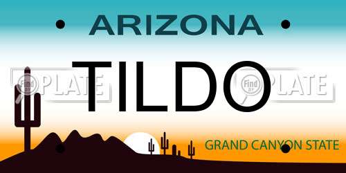 TILDO Arizona License Plate