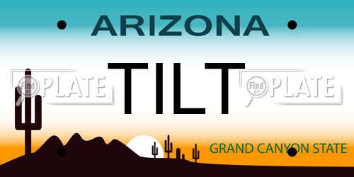 TILT Arizona License Plate