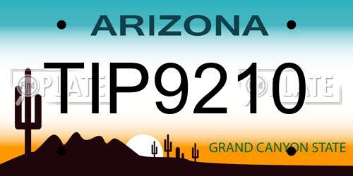 TIP9210 Arizona License Plate