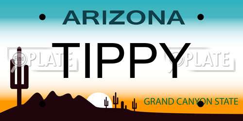 TIPPY Arizona License Plate