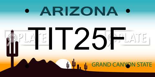 TIT25F Arizona License Plate