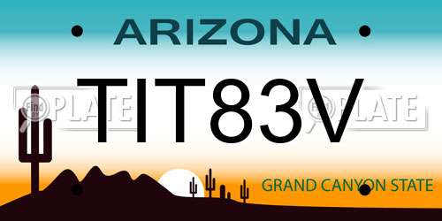 TIT83V Arizona License Plate