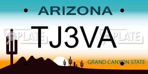 TJ3VA Arizona License Plate