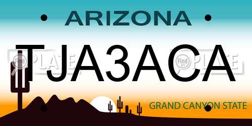 TJA3ACA Arizona License Plate