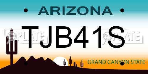 TJB41S Arizona License Plate