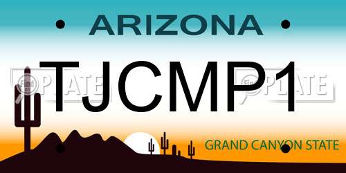 TJCMP1 Arizona License Plate