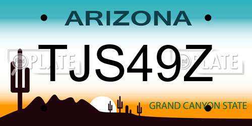 TJS49Z Arizona License Plate