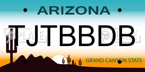TJTBBDB Arizona License Plate