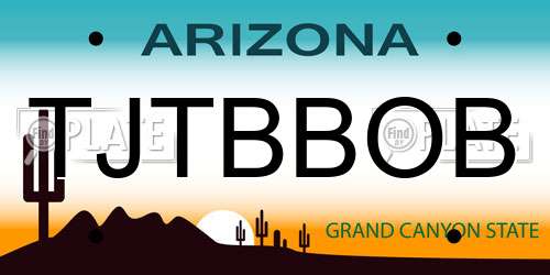 TJTBBOB Arizona License Plate