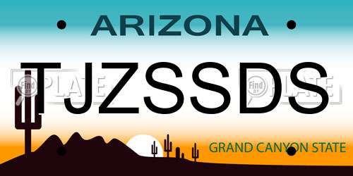 TJZSSDS Arizona License Plate