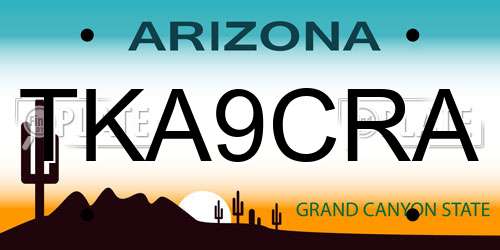 TKA9CRA Arizona License Plate