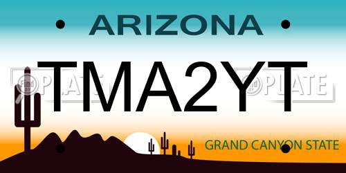 TMA2YT Arizona License Plate