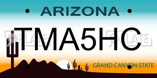 TMA5HC Arizona License Plate