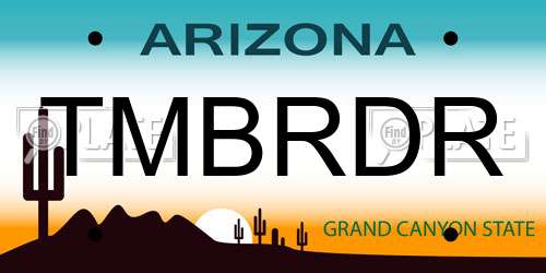 TMBRDR Arizona License Plate