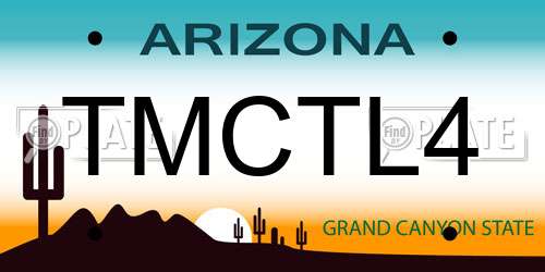 TMCTL4 Arizona License Plate