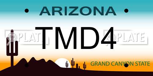 TMD4 Arizona License Plate