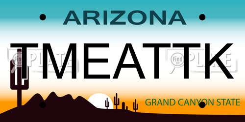 TMEATTK Arizona License Plate