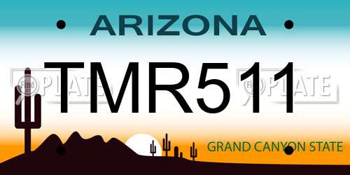 TMR511 Arizona License Plate