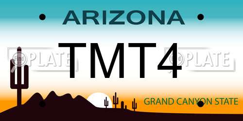 TMT4 Arizona License Plate