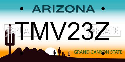 TMV23Z Arizona License Plate