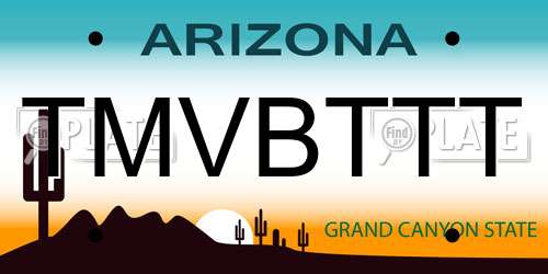 TMVBTTT Arizona License Plate