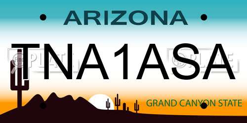 TNA1ASA Arizona License Plate