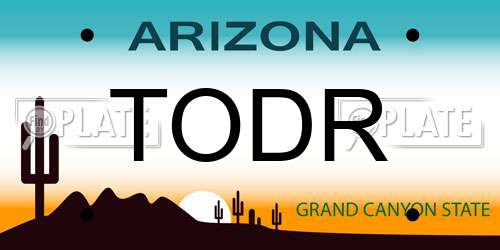 TODR Arizona License Plate