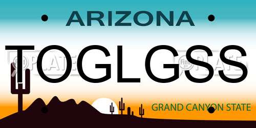 TOGLGSS Arizona License Plate