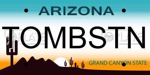 TOMBSTN Arizona License Plate