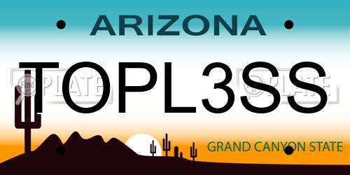 TOPL3SS Arizona License Plate