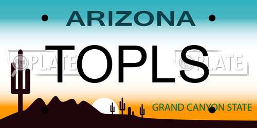 TOPLS Arizona License Plate