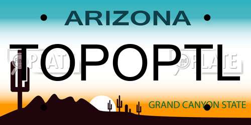 TOPOPTL Arizona License Plate