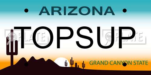 TOPSUP Arizona License Plate
