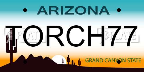 TORCH77 Arizona License Plate
