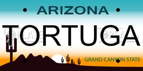 TORTUGA Arizona License Plate