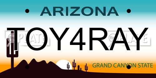TOY4RAY Arizona License Plate