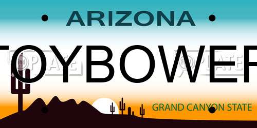 TOYBOWER Arizona License Plate