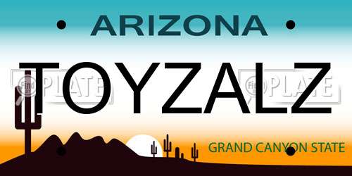 TOYZALZ Arizona License Plate