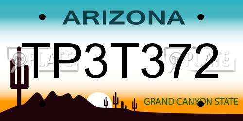 TP3T372 Arizona License Plate