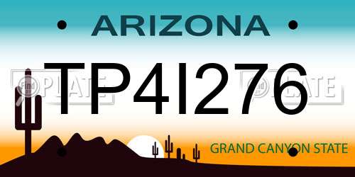 TP4I276 Arizona License Plate